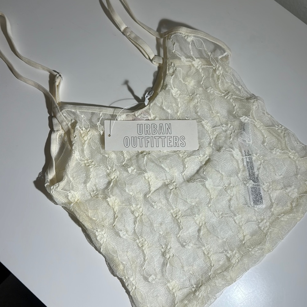 Urban Outfitters White Lace Top Size S